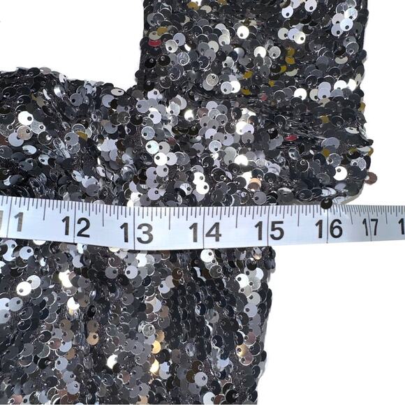 NWT Dress The Population Jen Sequin Off The Shoulder Side Slit Midi Dress SMALL - Picture 7 of 9